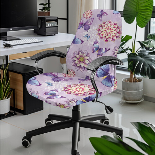Bürostuhlbezug-Set, 5-teilig, Schmetterling, Boho-Mandala-Muster 2