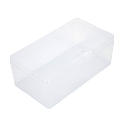 Rectangular Plastic Transparent with Lid Storage Box Collection Container Case 2