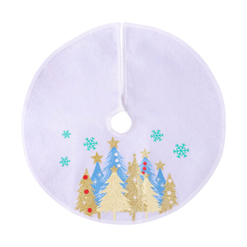 Jupe de sapin de Noël blanche en peluche douce, 38 cm 1