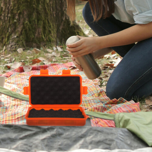 Outdoor Survival Box Tool Case Storage Boxes Multi-purpose Toolbox Orange 1