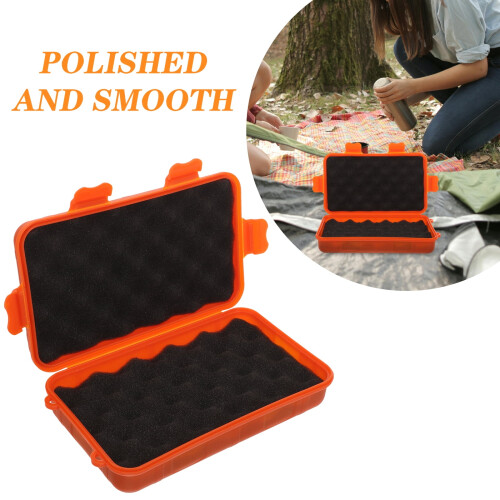 Outdoor Survival Box Tool Case Storage Boxes Multi-purpose Toolbox Orange 2