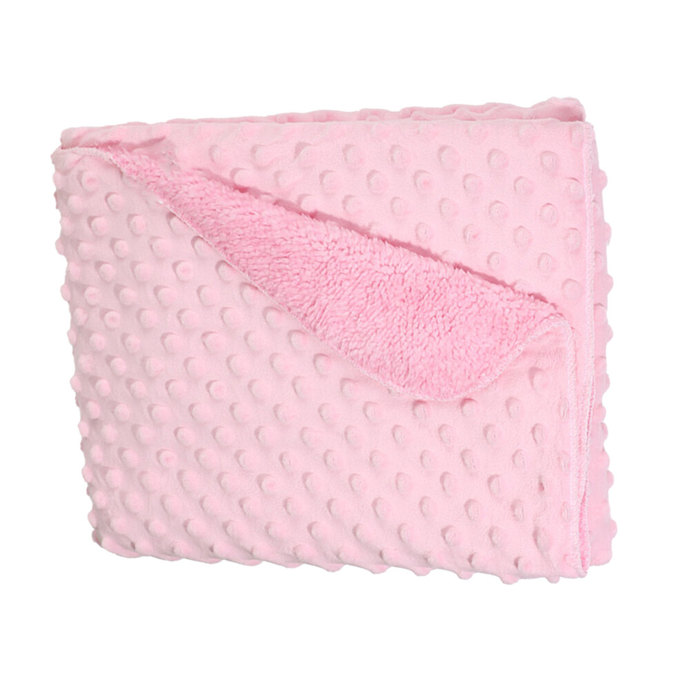 Lightweight Baby Blanket - Soft Crystal Velvet Newborn Fuzzy Receiving Blanket Pink