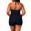 Plus size dame badedragttop med halterneck og aftagelig polstring 8