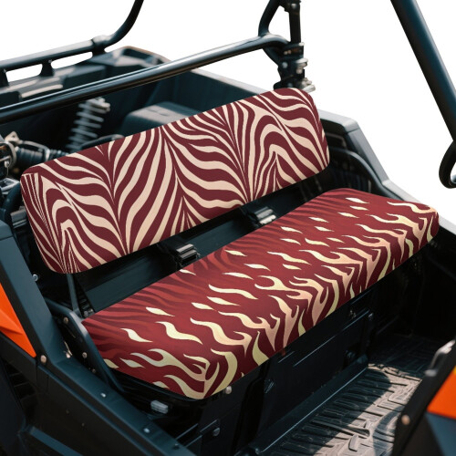 UTV Front Seat Covers Zebra Flame Print 2-Pack 1