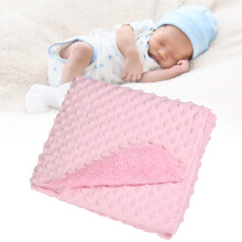 Newborn Blanket Pink Thermal Crystal Velvet