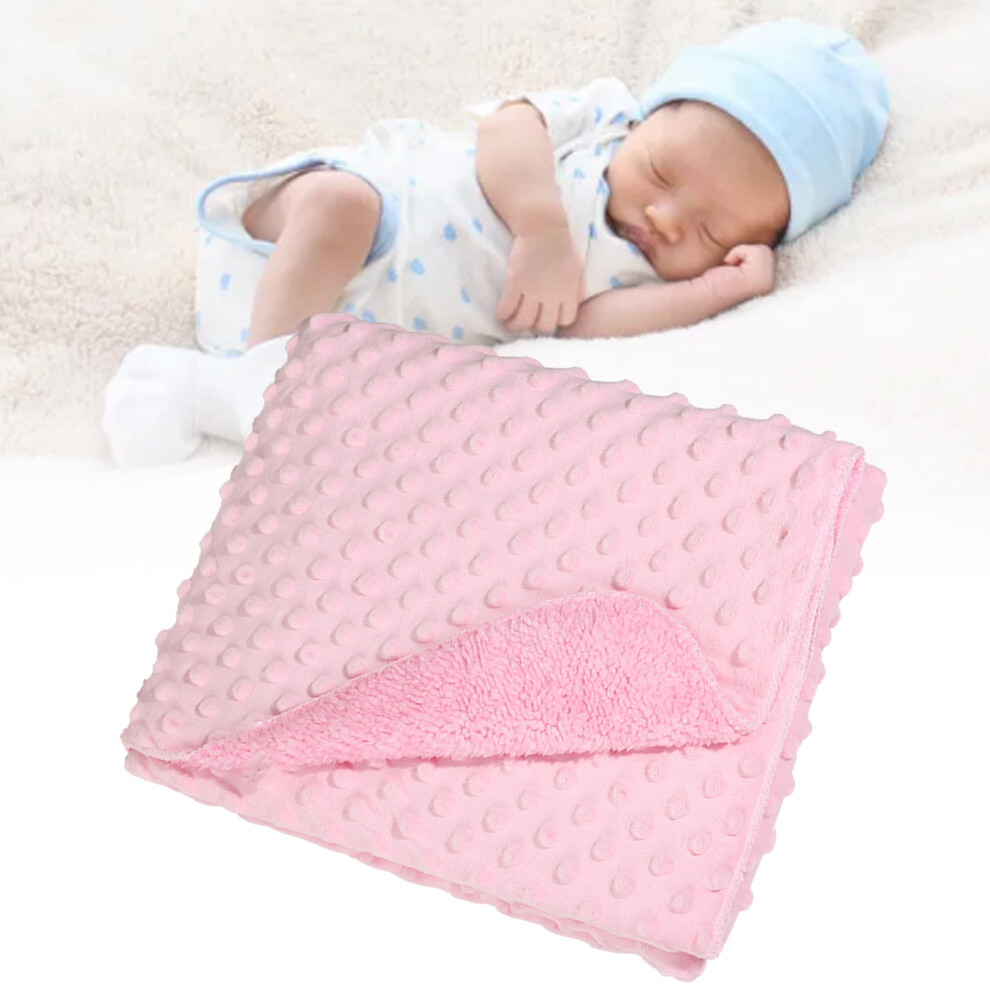 Newborn Blanket Thermal Crystal Velvet Pink