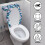 Toiletdæksel U-formet vaskbar elastisk leopardblomster 3