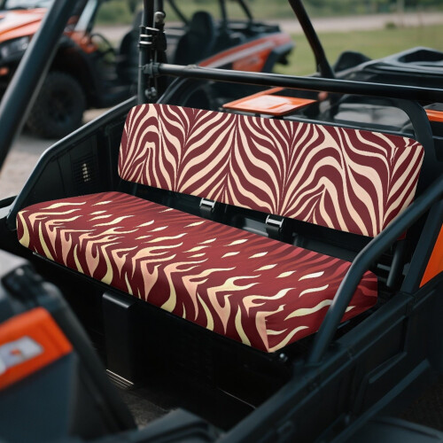 UTV Front Seat Covers Zebra Flame Print 2-Pack 2