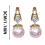Women's Bow-Shaped Sparkly Huggie Dangle Earrings 2