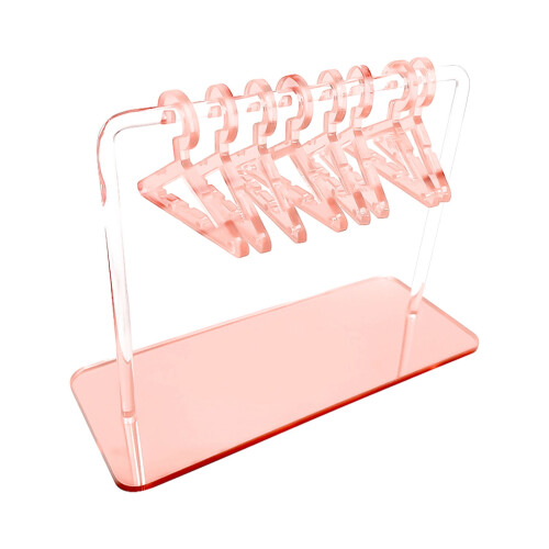 Ohrringständer mit Mini-Kleiderbügeln, Acryl-Ohrringdisplay mit 8 Kleiderbügeln 2