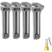 Compact Titanium Multitool Wrench – Mini Adjustable Alloy Tool with Bottle Opener, Portable EDC Pocket Tool for Camping & Hiking