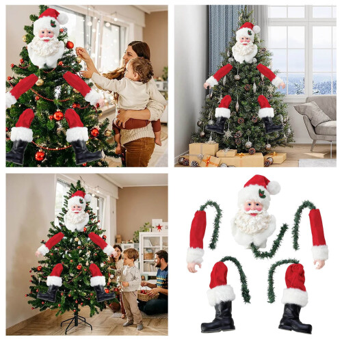 Santa Tree Topper Decoration Large Body Doll 1