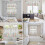 Kitchen Curtains and Valances Set Spring Floral Light Grey 7
