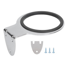 Hair Blow Dryer Rack, Wall Mount Stainless Steel + ABS Portable Care Tools Holder Hair Dryer Holder With Installation Package For Washroom