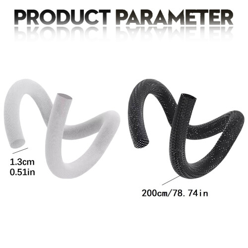 Cable Sleeve for Wire Storage and Protection, 1 Pack 2