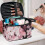 Make-uptasje van polyester met kersenbloesemmotief, reisorganizer 5