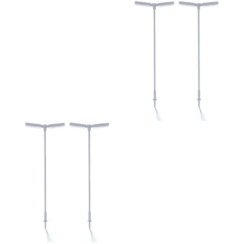 4Pcs White Mini Lamp Models for Doll House and Sand Table Decor 2
