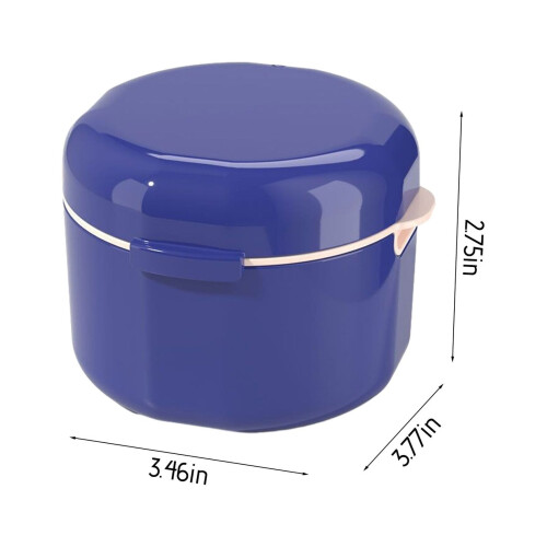 Portable Double-Layer Brace Storage Box with Drainage – Compatible with Braces & Dentures, Compact & Spacious 1
