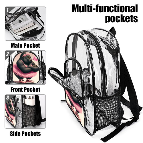 3D Printed Transparent Backpack for Comics & School – Waterproof, Multi-Functional, Back-to-School Gift 2