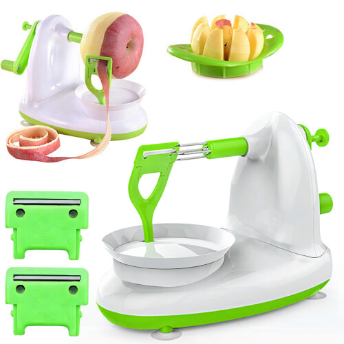 AuroraX compatible with Apple Peeler – 2-Blade Replacements, All-in-One Corer/Slicer, Dishwasher Safe, Includes Container