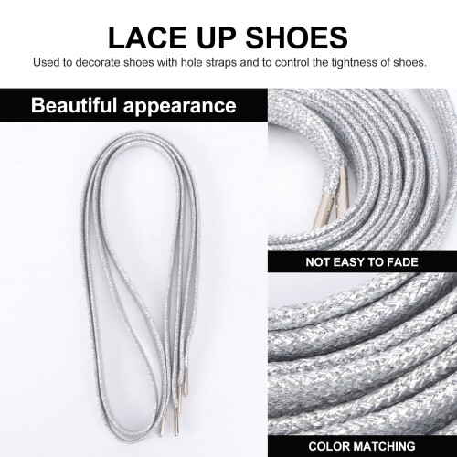 Flat Shoe Laces White Colorful Sturdy Decorative Safe 2