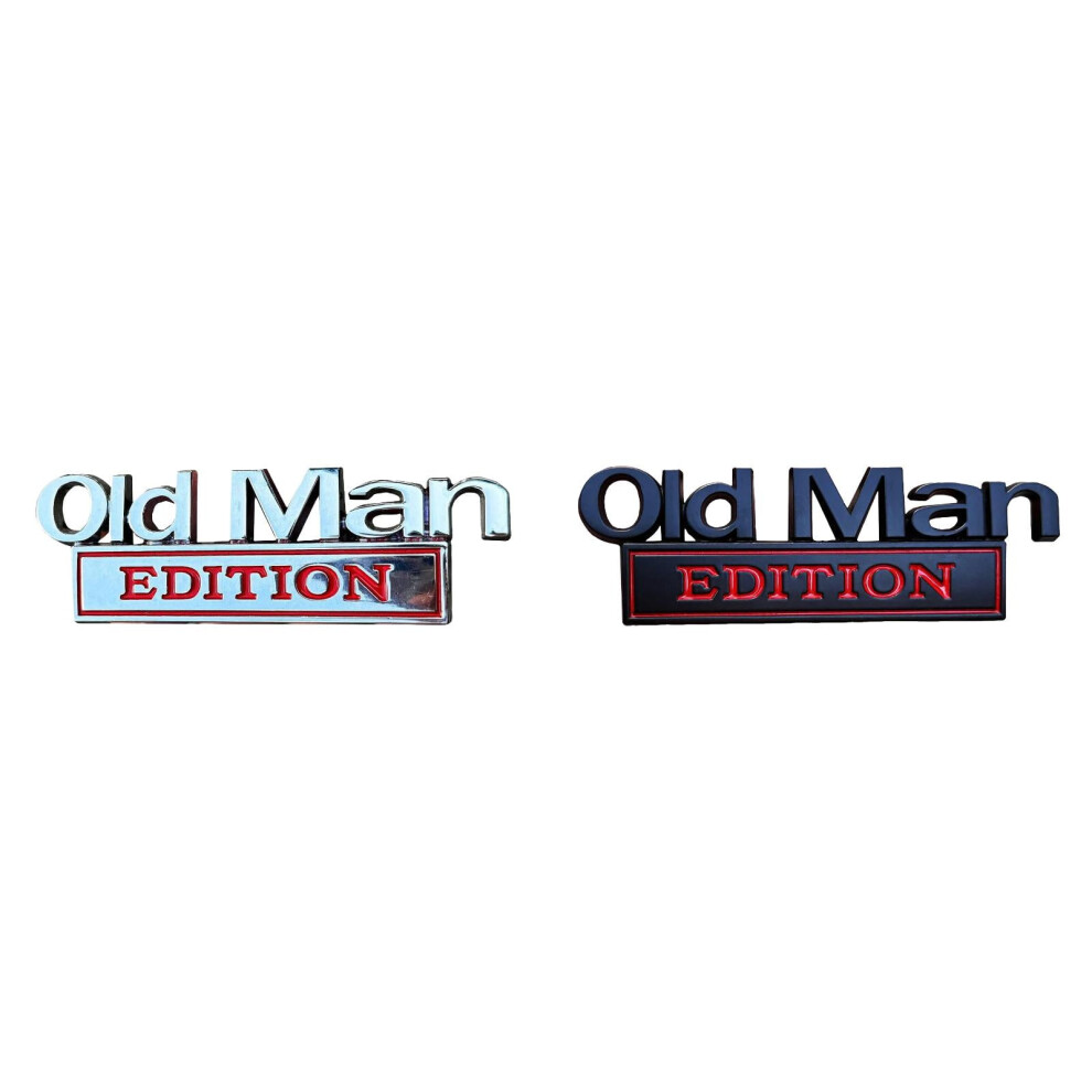 Old Man Edition Car Emblem Metal Badge Stickers For Cars, Motorcycle, Truck, Suv Â Compatible With Bumper 9464372748426