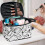 Face Line Art Travel Makeup Case Large Capacity Fold-Flat 5