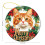 Ceramic Orange Cat Christmas Ornament 3 inch 2