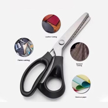 Pinking Shears for Fabric Cutting with Stainless Steel Blades, Suitable for Professional and Home Sewing and Craft Use