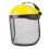 with Visor, Protective for Mower Forestry Logging, Yellow Caps 1