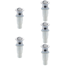 5Pièces Bouchons D’évier Acier Inox Argent Design Pour Maison
