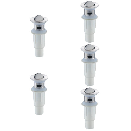 5Pièces Bouchons D’évier Acier Inox Argent Design Pour Maison