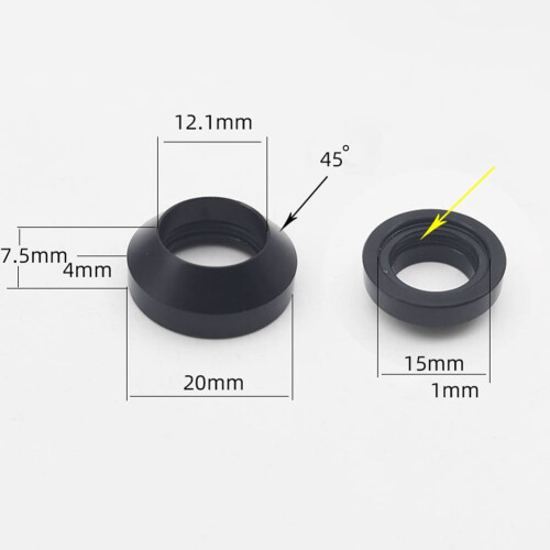 Ροδέλα Ποδηλάτου M12x3/7.5mm Πλήμνες Άξονα M15x0.2/5mm Επίπεδες/Κωνικές Ροδέλες 2