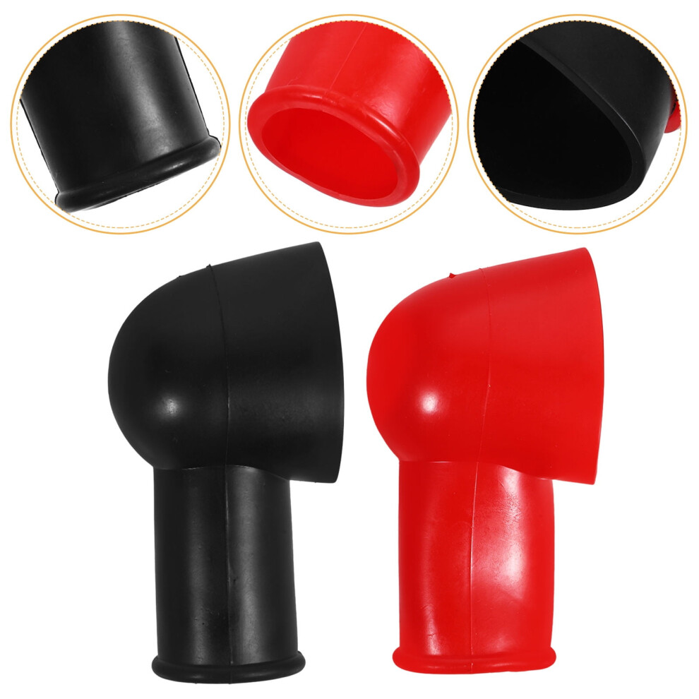 Hemoton 2Pcs Negative Positive Battery Caps Terminal Cover Battery Terminal Protector Terminal Shims 9159796991441