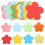 Cardboard Flower Cut Outs Hand Colored 10 Packs 4