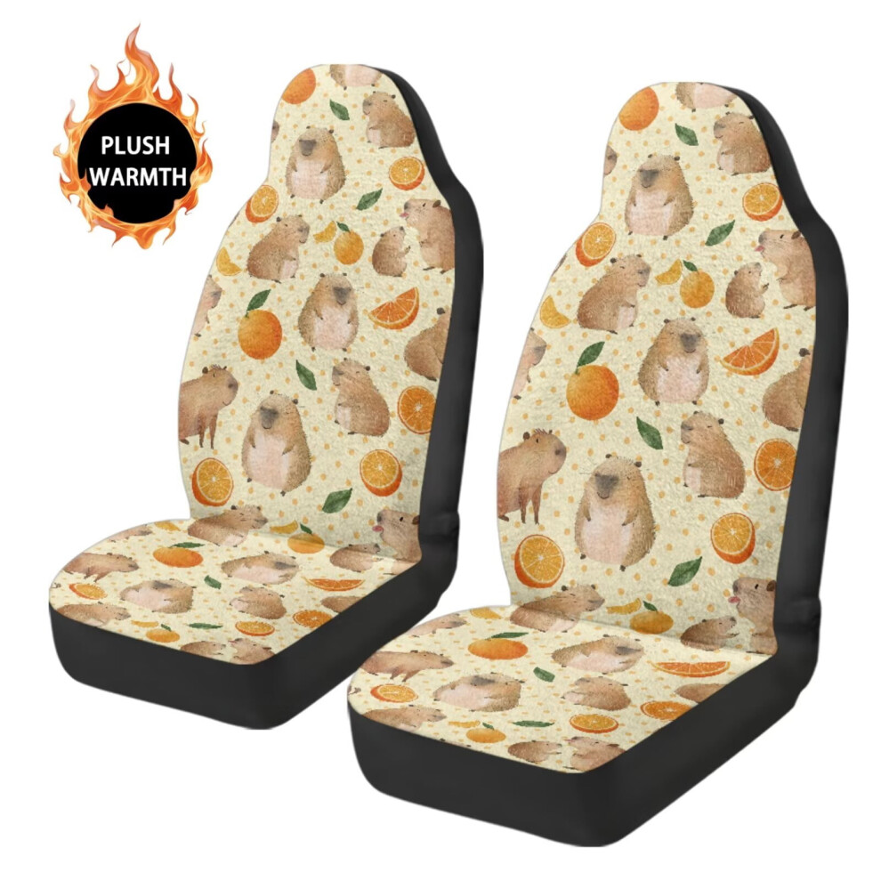 Capybara Car Seat Covers Front Seats 2-Pack Coral 9085618595446