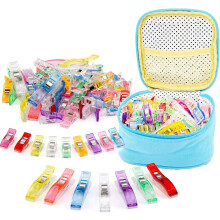 SEWING CLIPS 100 Pcs Quilting Clips 80 Small + 20 Large Fabric Clips Assorted Colors & Sizes Multipurpose Plastic Craft Supplies Quilting Accessories