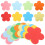 Cardboard Flower Cut Outs Hand Colored 10 Packs 8