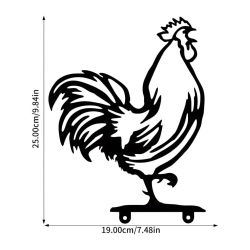 Metal Rooster Mailbox Topper 9.84x7.48 Inches 1