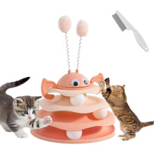 Cat Toy Tower Interactive 3-Layer with Rotating Bee and
