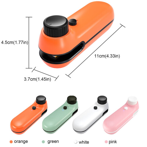 Scelleuse de sacs mini Giyblacko 3 en 1 rechargeable par USB 2