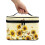 Polyester Makeup Bag with Sunflower Print and Brush Holder 2