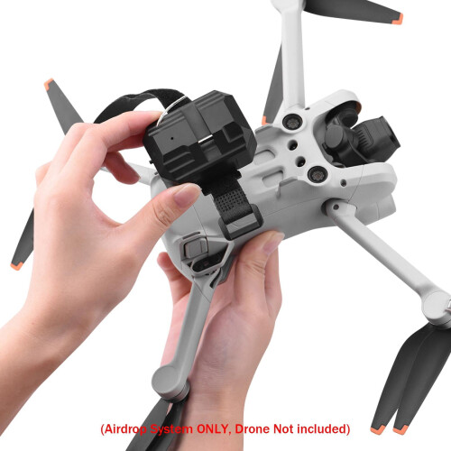 Compatible Drone Thrower, Remote-Controlled Bait Dropper, Compact & Lightweight, ABS Material, Black for DJI Mini 3 Pro 1