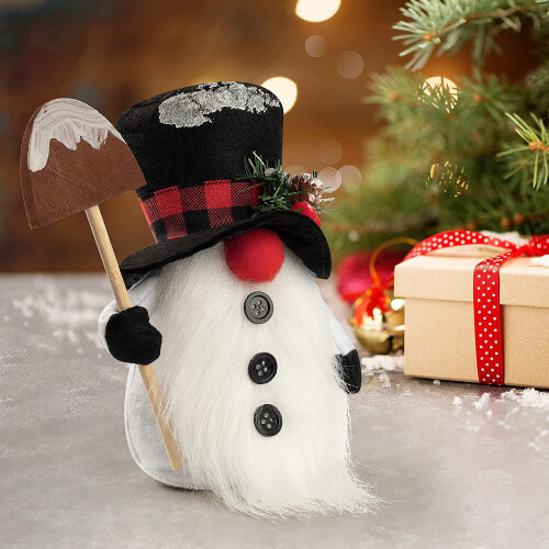 Handmade Christmas Snowman Gnome Plush 2-Pack 2