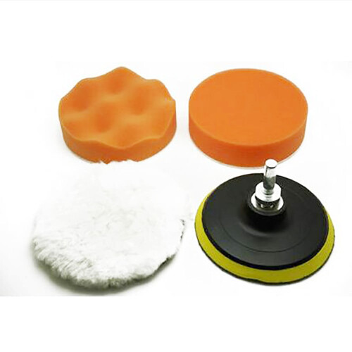 4'' Gross Polish Polering Bufferpute Svampsett Sett Drilladapter Bilpoleringsmaskin 2