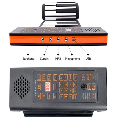 Portable 88-Key Silicone Keyboard with Rechargeable Battery 1