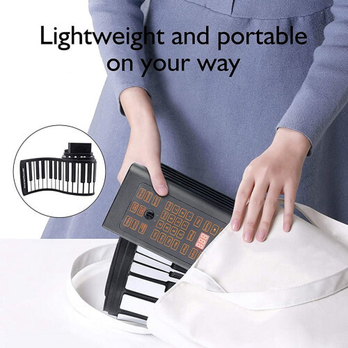 Portable 88-Key Silicone Keyboard with Rechargeable Battery 2
