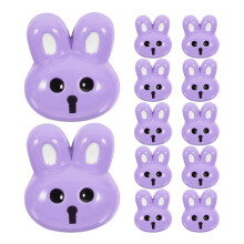 Purple Resin Craft Buttons Round 12 pcs 0.67x0.59x0.39 in