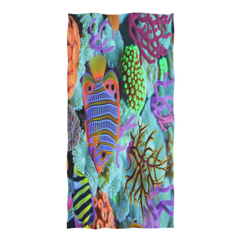 Ocean Coral Fish Beach Towel Microfiber 37" x 74" 2