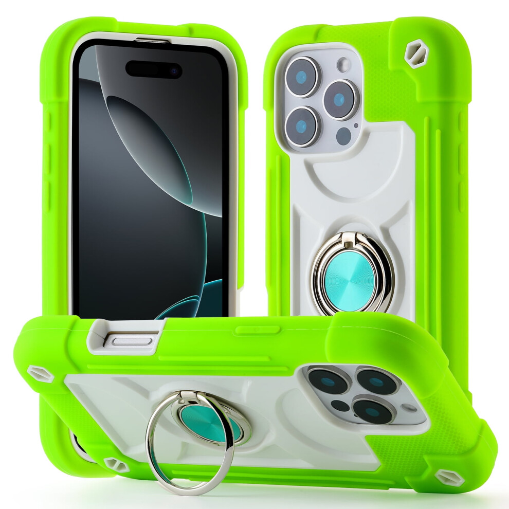 Allytechgroup Military-Grade Phone Case Compatible With Iphone 16 Pro Max Â Shockproof Tpu+Pc, 360 Ring Kickstand, Raised Edges, Drop Protection, 9464372751853